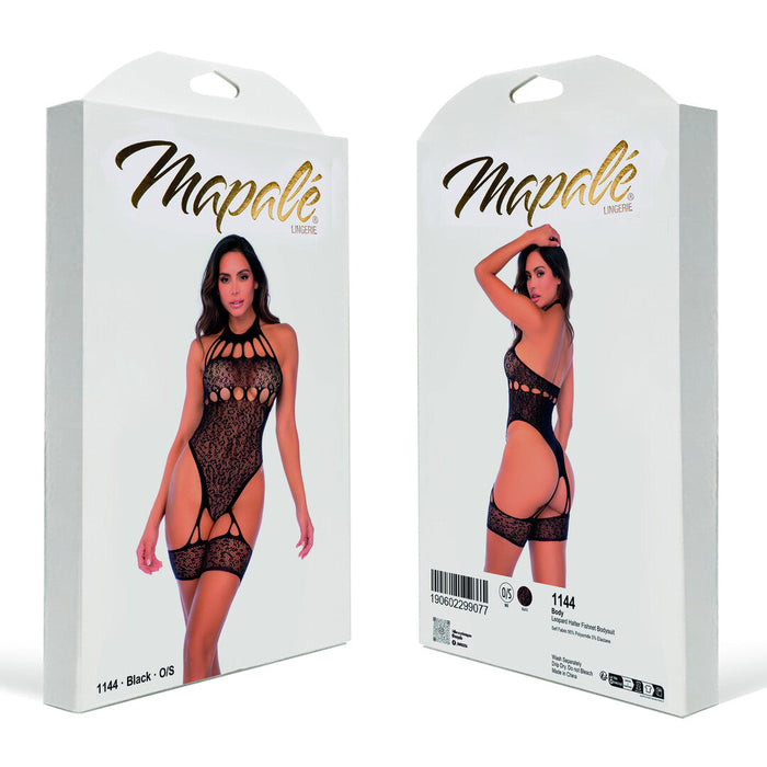 Mapalé Zwarte Leopard Body Met Halter