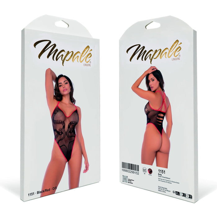 Mapalé Zwarte Slangen Visnet Body Met Rode Details