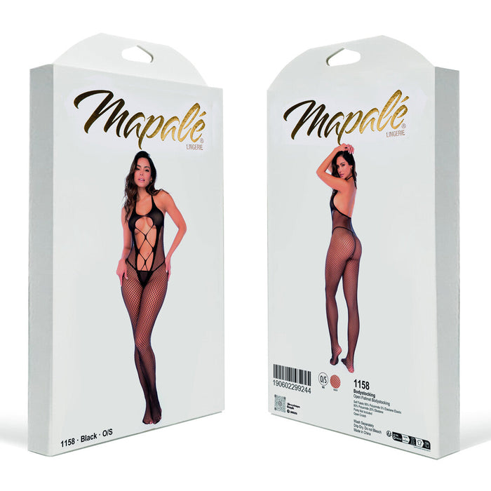 Mapalé Zwarte Open Visnet Bodystocking