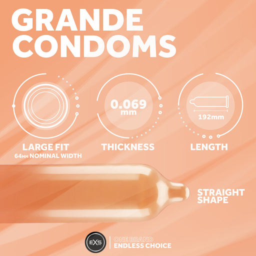 Exs Grande Extra Large Condoms 12 Pieces