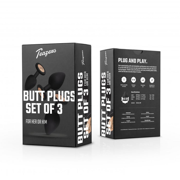 Teazers Buttplug Set Zwart