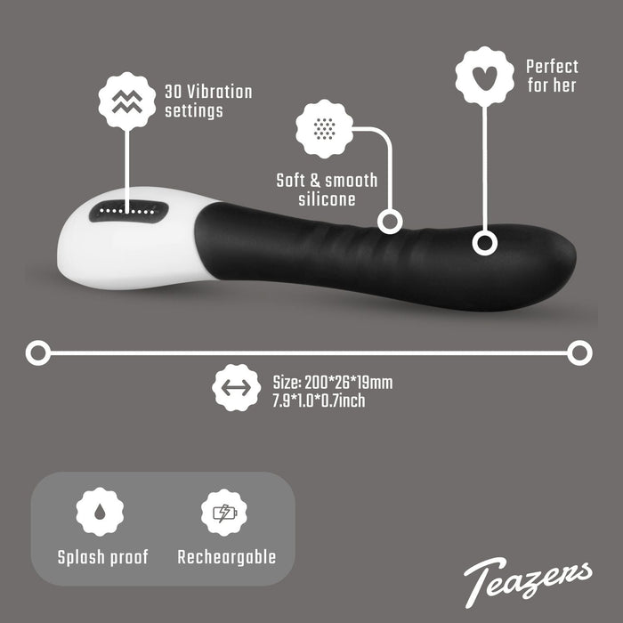 Teazers G-Spot Vibrator Zwart 20 cm
