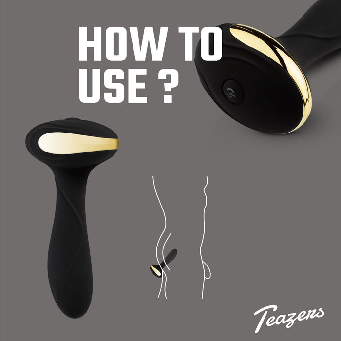 Teazers Anale Vibrator Zwart 13 cm