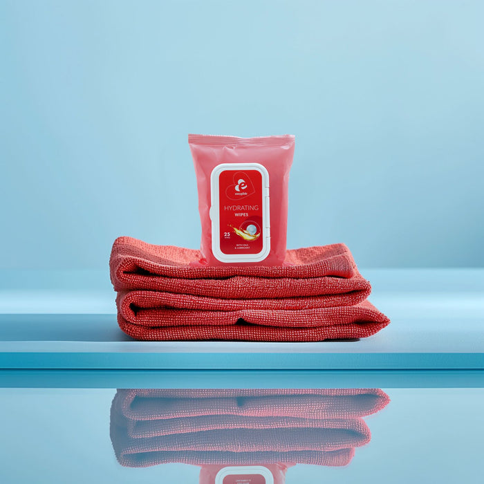 EasyGlide Hydraterende Intieme Doekjes met Glijmiddel en Oliën 25 Stuks