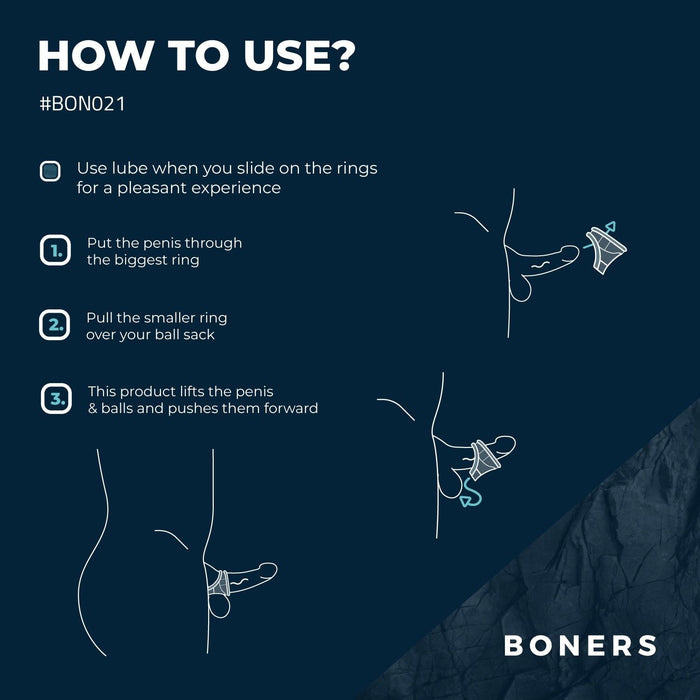 Boners 2-in-1 Siliconen Ballstretcher