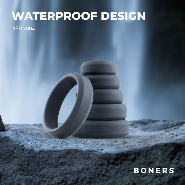 Boners Set Van 6 Platte Siliconen Cockringen