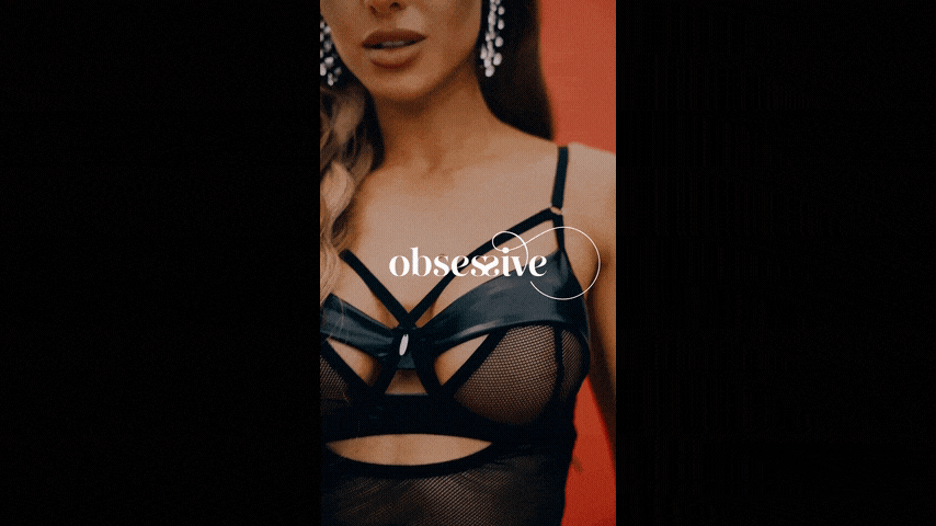 Obsessive Dominna Chemise & String Zwart