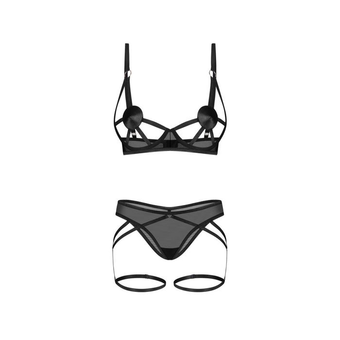 Obsessive Euridia Lingerie Set 2 Stuks Zwart
