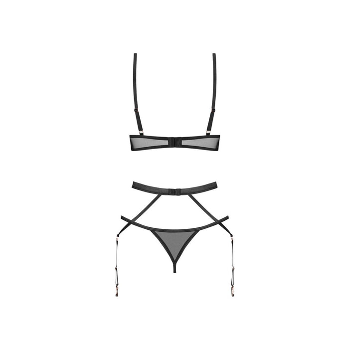 Obsessive Euridia Lingerie Set 3 Stuks Zwart