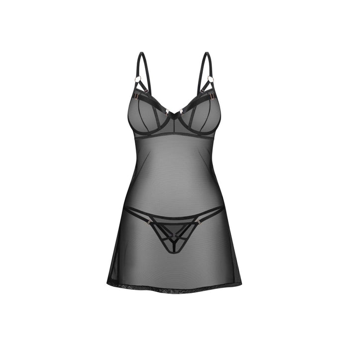 Obsessive Euridia Chemise & Tanga Zwart