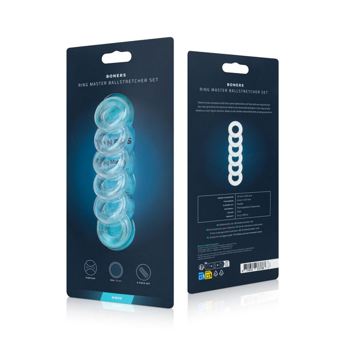 Boners Ring Master Ballstretcher Set 6 Stuks
