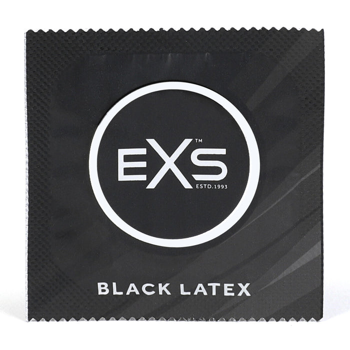 Exs Black Latex Condoms 48 Pieces