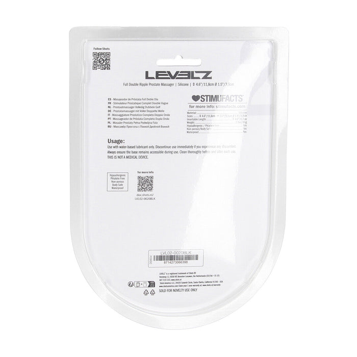 Levelz Full Double Ripple Prostaat Stimulator 11,8 cm