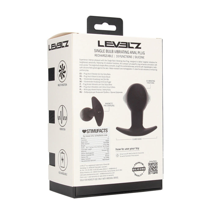 Levelz Single Bulb Vibrerende Buttplug 9 cm
