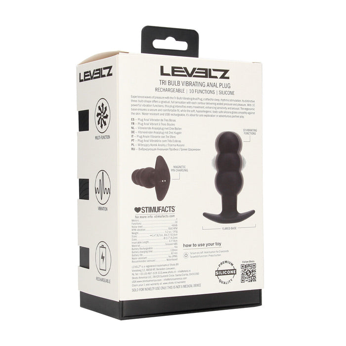 Levelz Tri Bulb Vibrerende Buttplug 11 cm