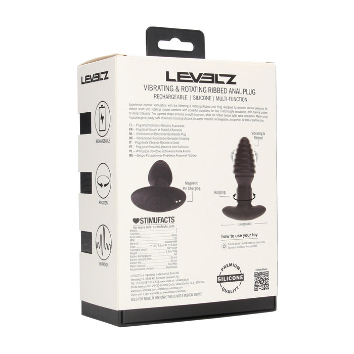 Levelz Vibrerende & Roterende Buttplug 12 cm