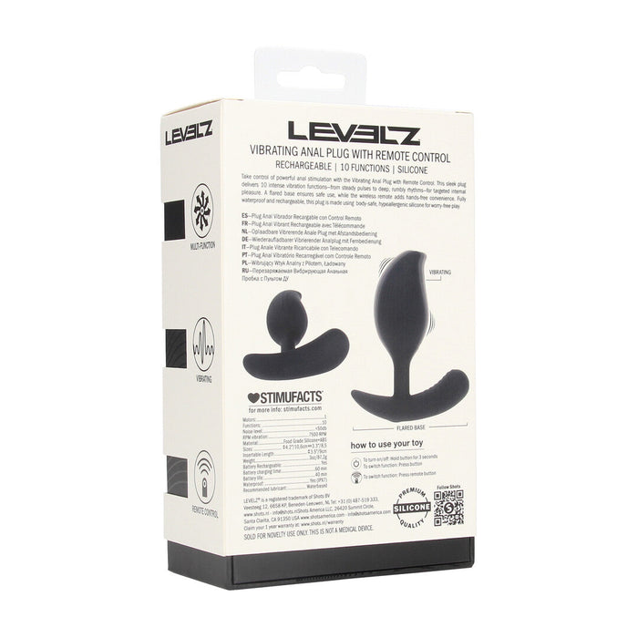 Levelz Vibrerende Buttplug Met Afstandsbediening 11 cm