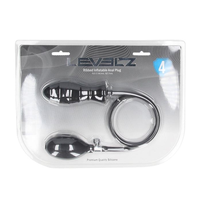 Levelz Ribbed Opblaasbare Buttplug 12 cm