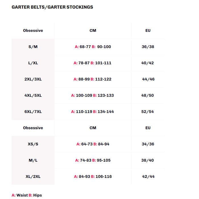 Obsessive Matildea Jarretelgordel Rood