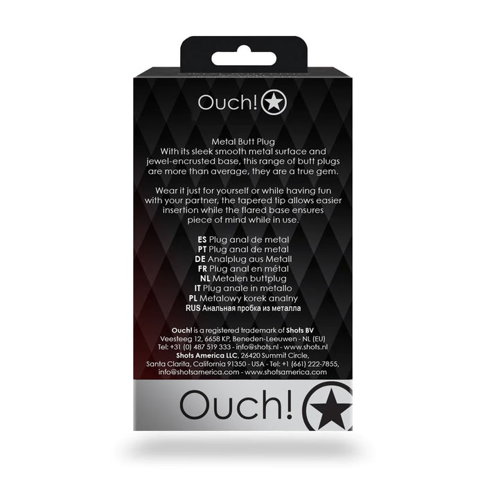 Ouch! Metalen Buttplug Met Hartje 7,1 cm