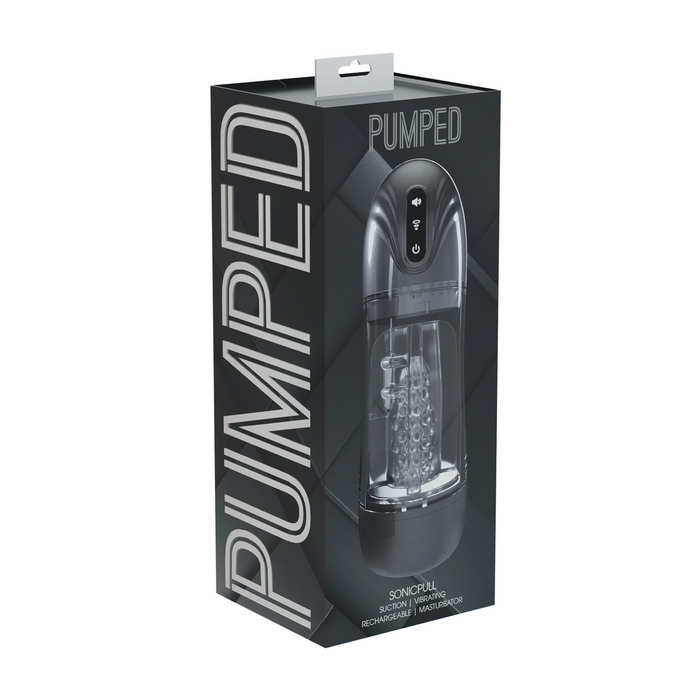Pumped Sonicpull Suction And Vibration Masturbator Pump Multimedia Enhanced Gun Metal