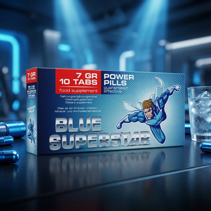 Blue Superstar Natuurlijke Erectiepillen 10 Stuks