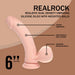 RealRock Realistische Vibrator Dual Density Rechargeable Liquid Silicone Vibrator Curved With Weighted Balls 6 / 15 Cm Flesh