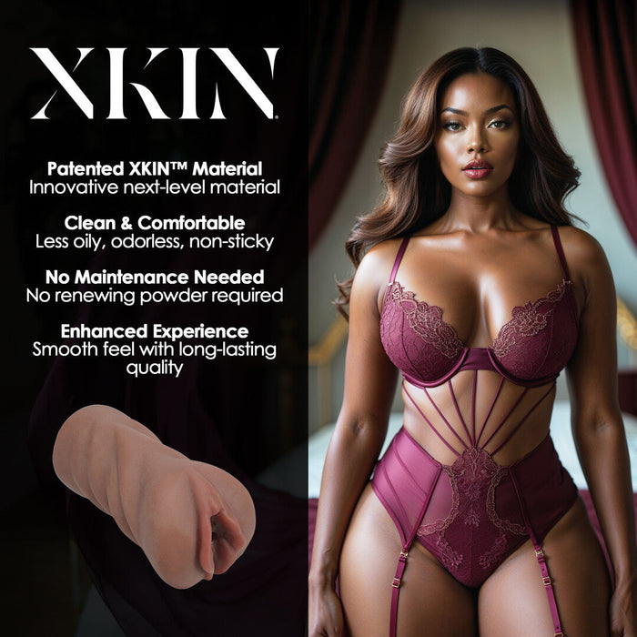 Xkin Secret Affairs Vixen Next Door Imani Tpe Medium Masturbator 199g Brown