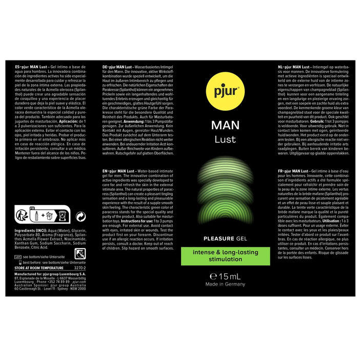 Pjur Man Lust Stimulerende Gel 15 ml