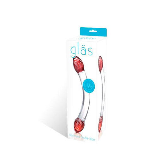 Glas Red Head Double Glazen Dildo