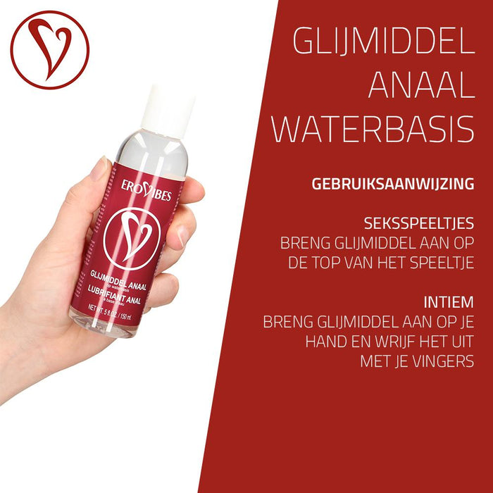 Erovibes Glijmiddel Anaal Op Waterbasis Premium 150 ml + GRATIS Toy Cleaner