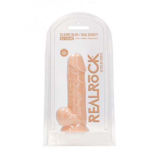 RealRock Realistische Dildo Met Ballen Blank 21,6 cm